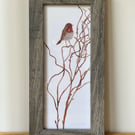 'Little Robin' 10" x 4" Framed Print