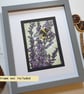 Bee on Lavender original artwork, wall art, drawing - Image 9