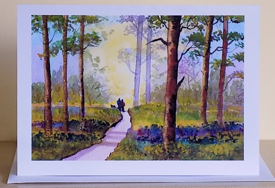  Walk In The Woods, Size A5, Blank inside for own message