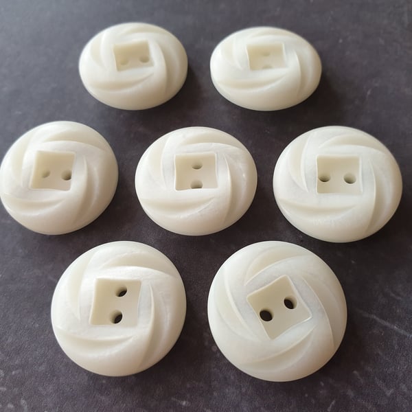 7 8" 23 mm 36 Ligne Early Polyester Buttons x 4 Buttons
