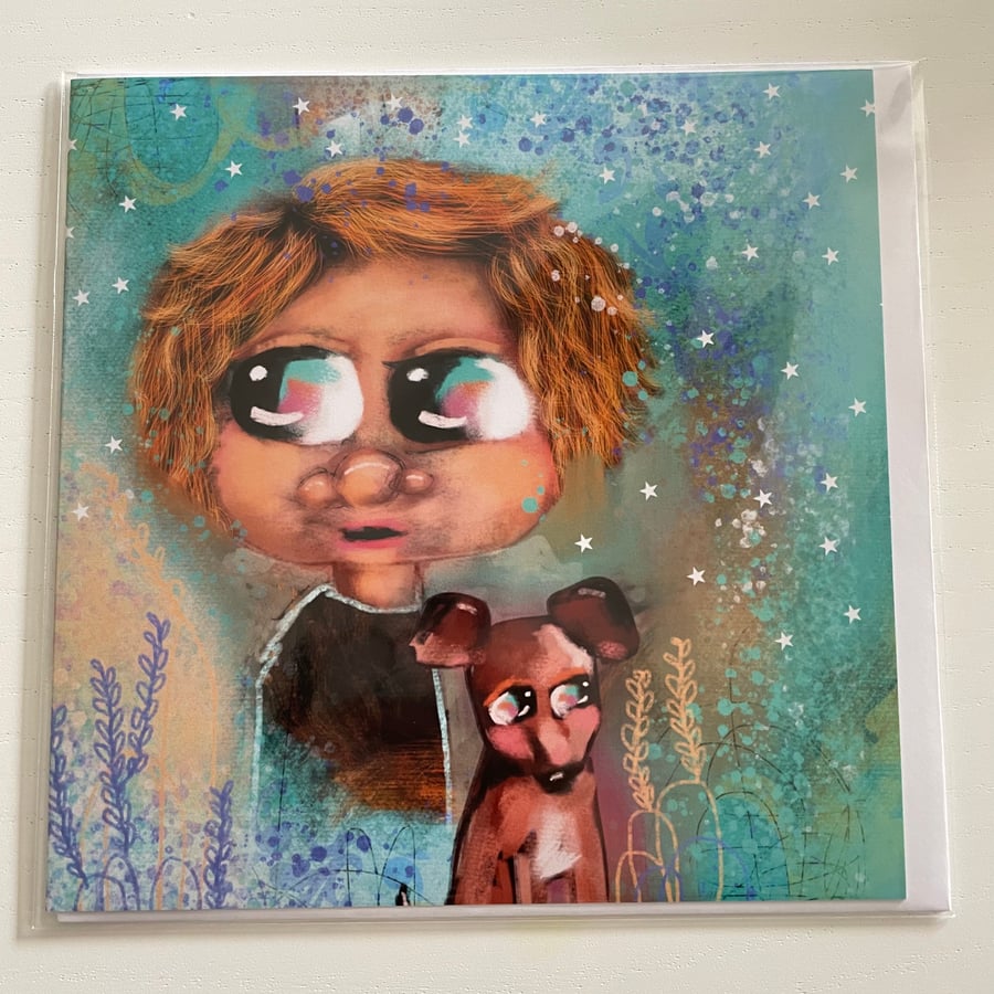 Dog Walk Greetings Card