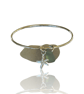 Sterling Silver Bangle With Sea Glass And Starfish Charms