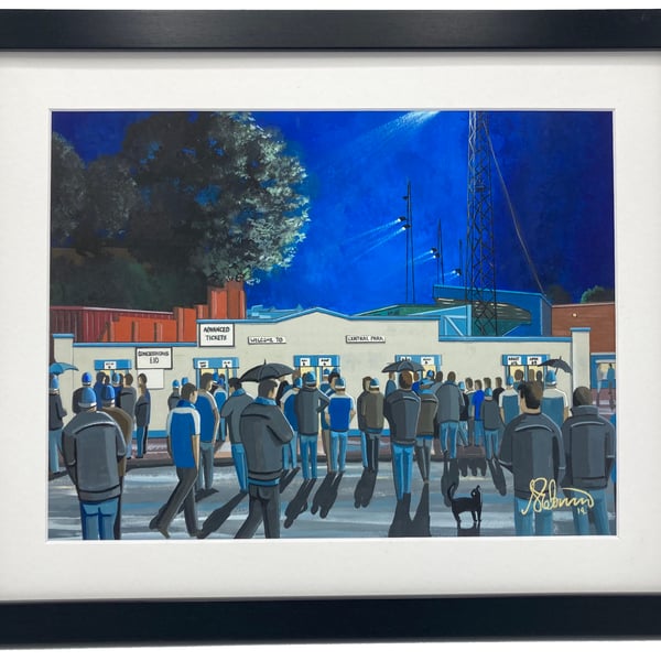 Cowdenbeath F.C, Central Park Stadium, High Quality Framed Football Art Print.