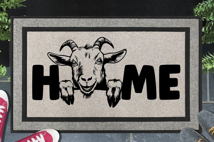Goat Home Door Mat No.2 - All Weather Doormat - 45x70cm 