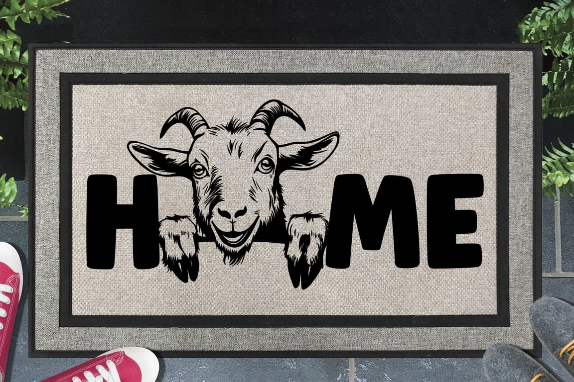 Goat Home Door Mat No.2 - All Weather Doormat - 45x70cm 