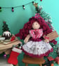 Tiny Pink Fairy Doll Decoration, Decorative Christmas Fairy  