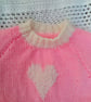Hand Knitted Baby's Jumper with Heart Motif, Baby Shower Gift, Baby Gift - Image 9