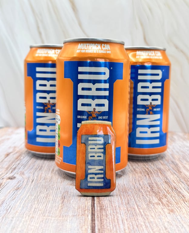 Irn Bru Wood and Resin Pin Badge