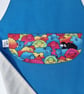 Handmade Children's Apron - blue with sheep pocket - Image 3