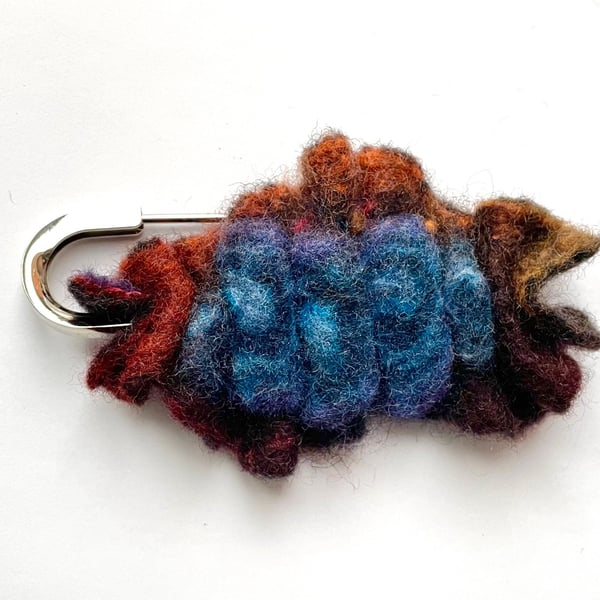 Scarf Pin Brooch Handcrafted Jewelry Contemporary Merino Wool Handmade Brooch Un
