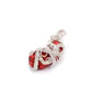 Coral silver plated wire wrapped pendant - Image 1