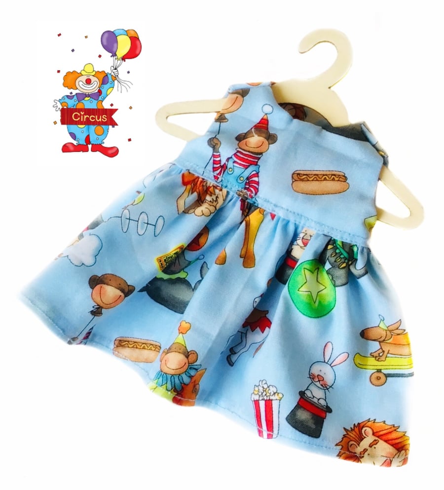 Reduced - Blue Circus Print Dress