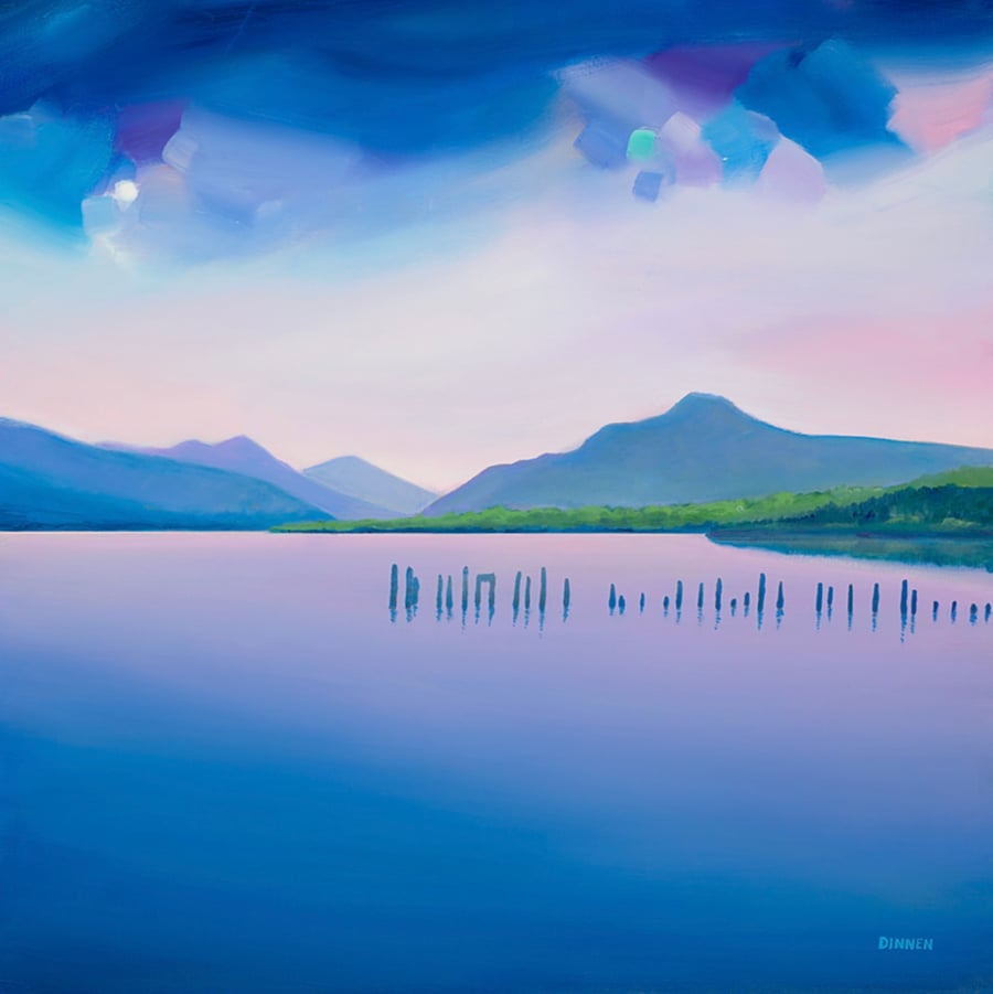 Loch Lomond ( looking north) limited edition giclee mounted print  Free pp UK  