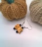 Halloween Bone Skull And Black Bead Earrings, Halloween Earrings, Gift for Her - Image 9