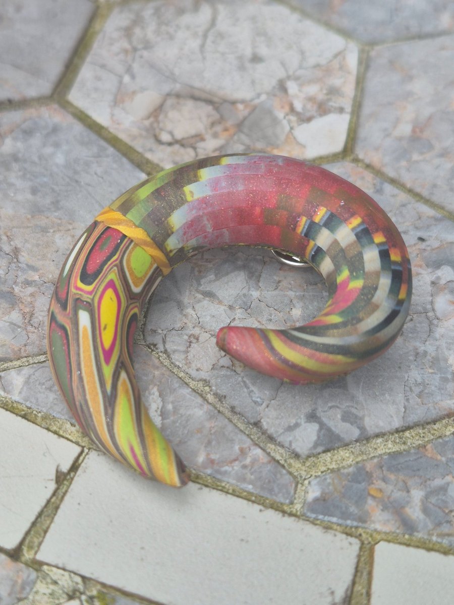 Image of Polymer Clay Art Brooch 