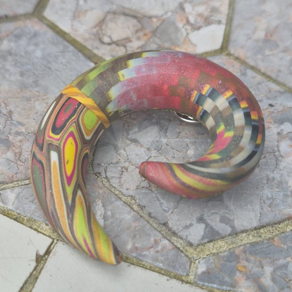 Polymer Clay Art Brooch 