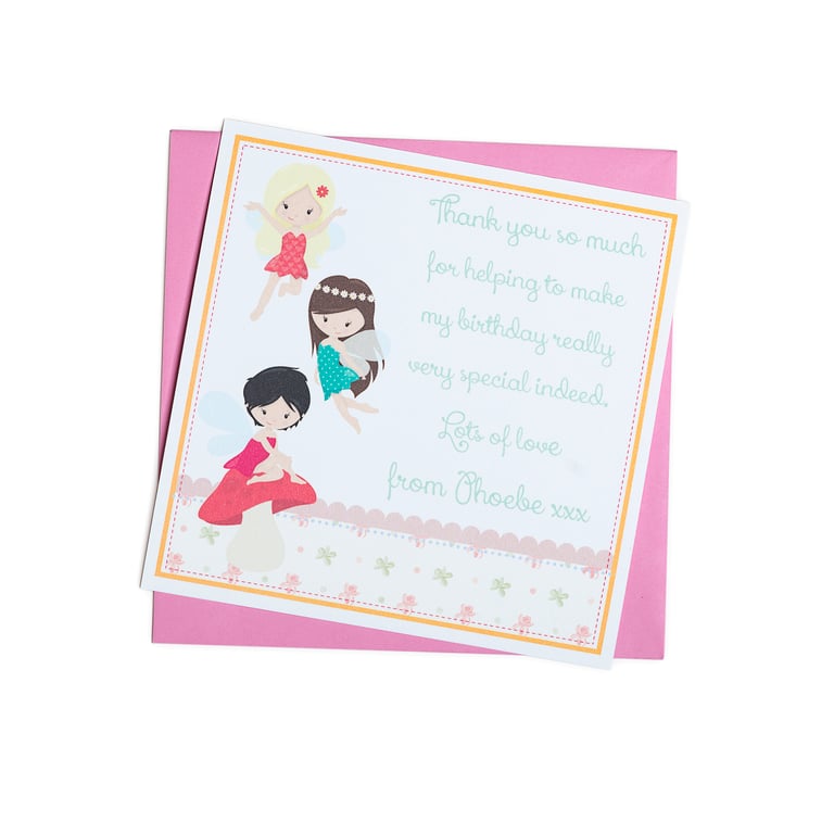 Personalised Fairy Thank You Notes - pack of 6