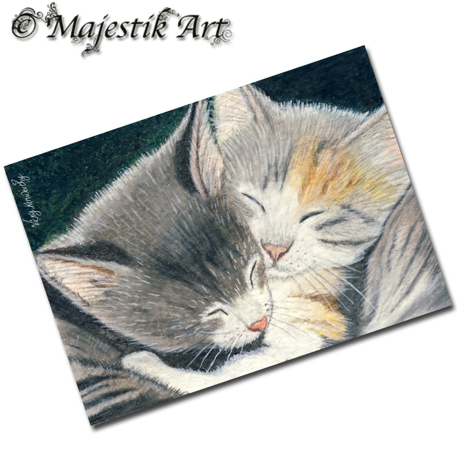 Archival ACEO Kittens Print 'Baby love' By V Kenworthy