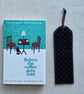 Bookmarks Japanese Fabric Indigo Blue Interlocking Circles - Image 6