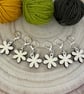 Stitch markers for knitting and crochet, set of 6 wooden flower design  - Image 5