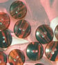 15mm 24L Tortoise Shell (polyester) x 6 Buttons - Image 4