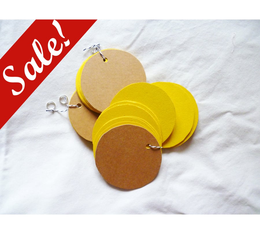 Sale - Free Postage - Circle Notebook - Yellow