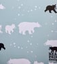 3 Sheets 'Bear Family' Christmas  Eco Wrapping Paper (100% Recycled) - Image 3