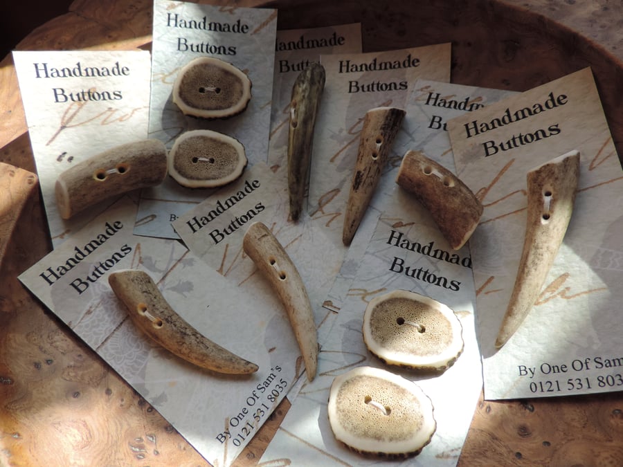 Handmade Antler Buttons
