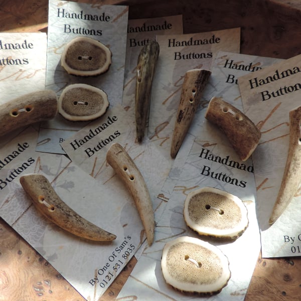 Handmade Antler Buttons