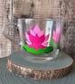 Lotus Glass Mug, Water Lily, Floral Glass Mug, Summer Flower Cup, Botanical Gift