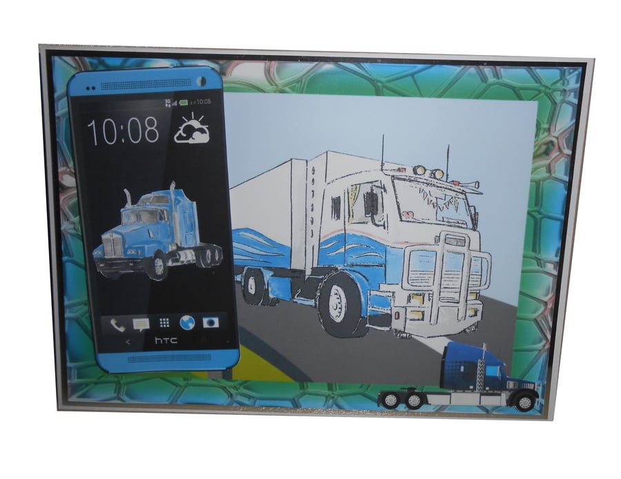 3D Truck Phone Card - Birthday