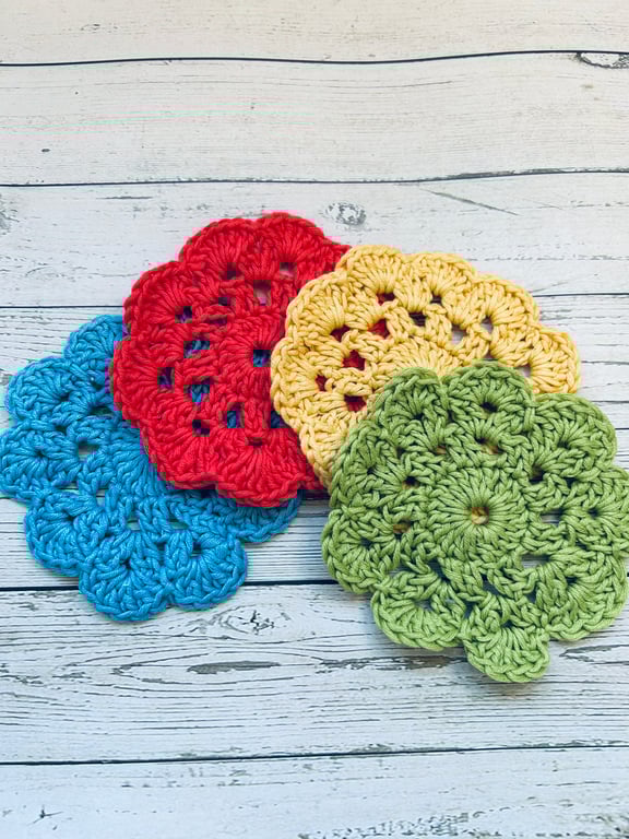 Colourful Crochet Coaster Doilies