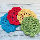 Colourful Crochet Coaster Doilies