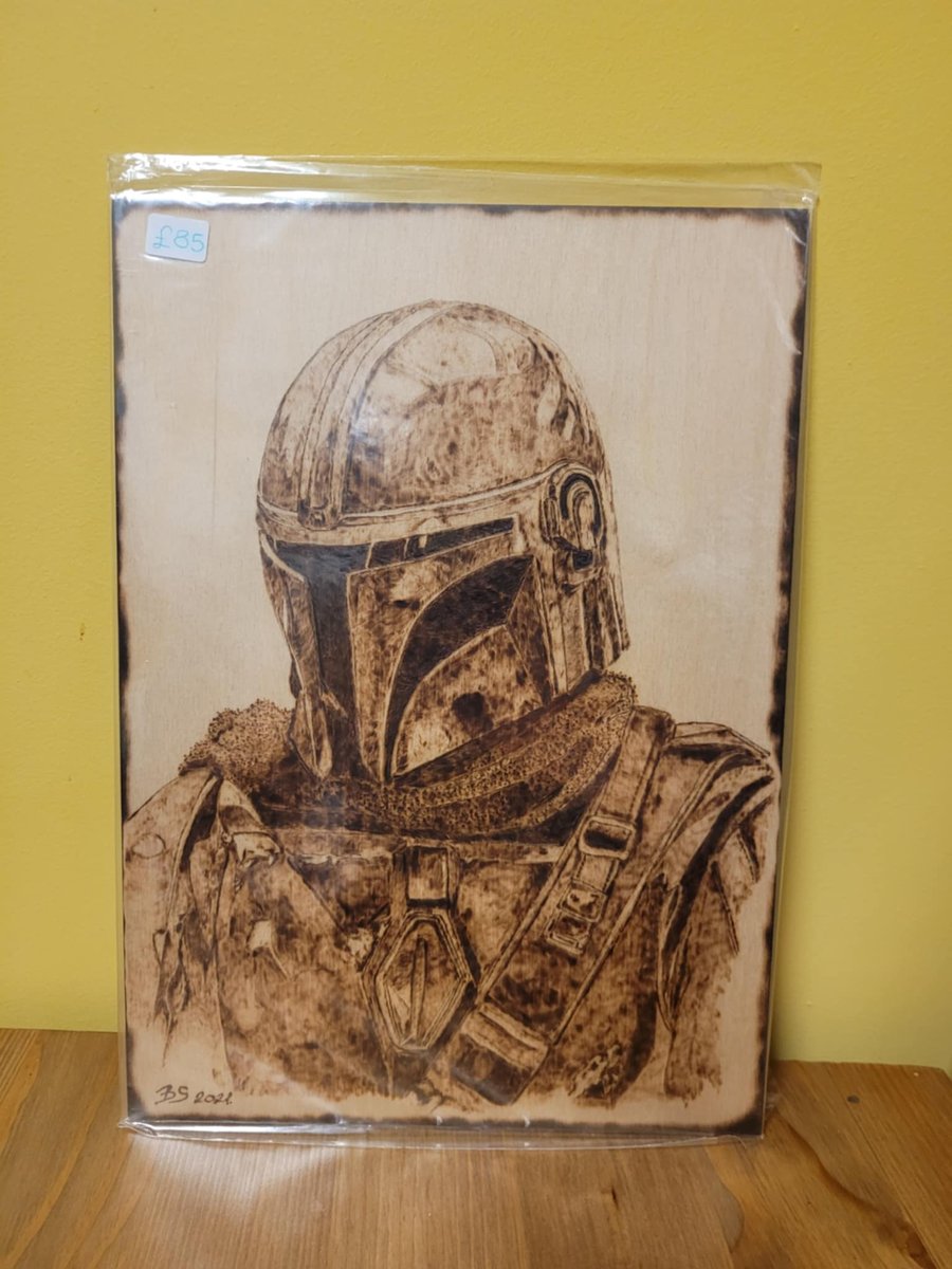 The Mandalorian Pyrography Art
