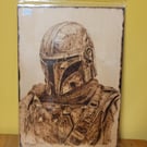 The Mandalorian Pyrography Art