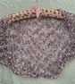 Hand Knitted Lilac And White Shrug Which Doubles As A Scarf (AJ161)