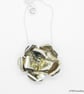 Silver Flower Pendant with Gold Drops on Silver Chain - Image 1