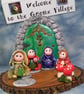 Tiny Garden Gnome 'Coleen' with jewelled belt OOAK Sculpt Ann Galvin