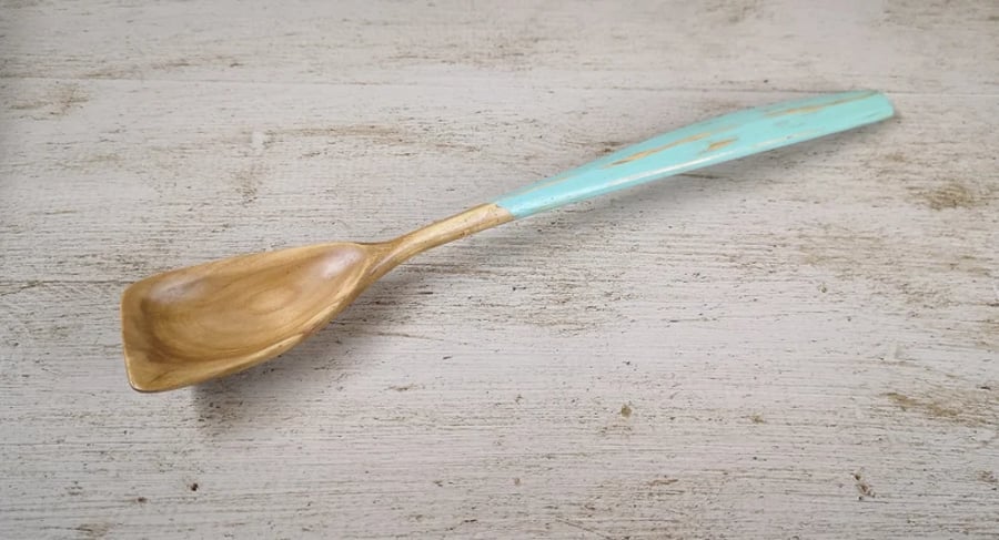 Hand Carved Rustic Quirky Wooden Cooking Spoon 0031