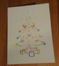 Perfectly Imperfect - Decorated Christmas Tree hand drawn from hand cut stencils - Image 1