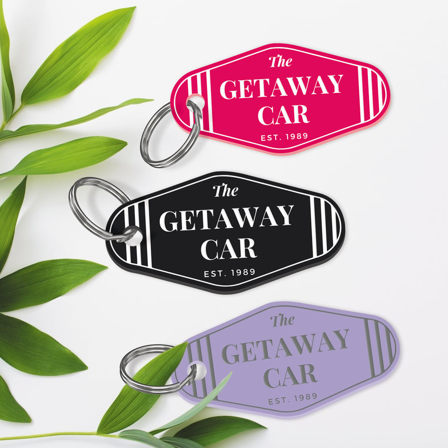 Getaway Car - Est.1989 Keyring: Girly Acrylic Keychain, Vintage Vibe, Song quote