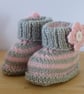 Striped Knitted Baby Booties - Image 2