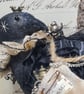 The robber crow handmade soft sculpture hanging textile art - Image 2
