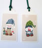 Set of 4 Christmas gnomes gift tags - Image 4