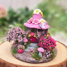 Miniature Cherry Blossom Mushroom House