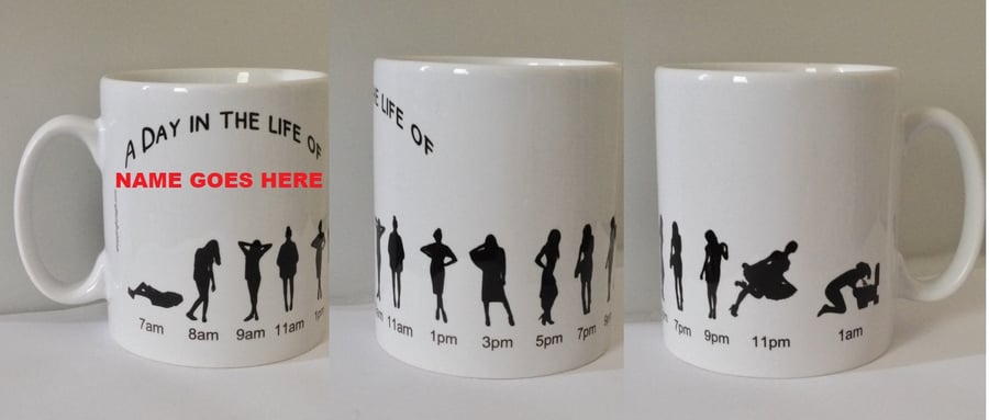 Personalised Mug - A Day in the life of.. (add name)