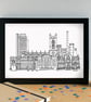 Oldham Skyline Art Print - Image 2