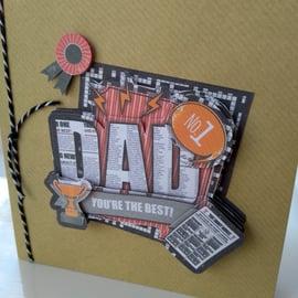 No 1 dad father's Day card