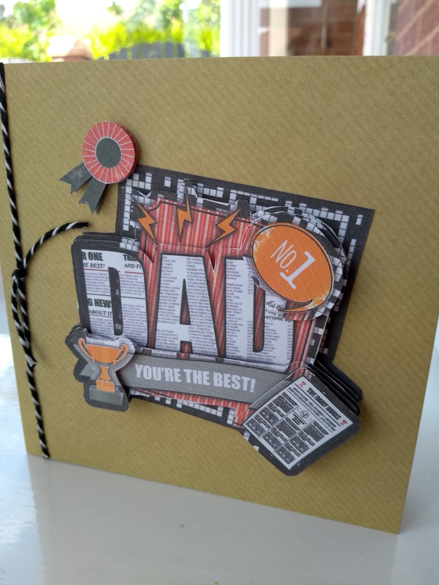 No 1 dad father's Day card