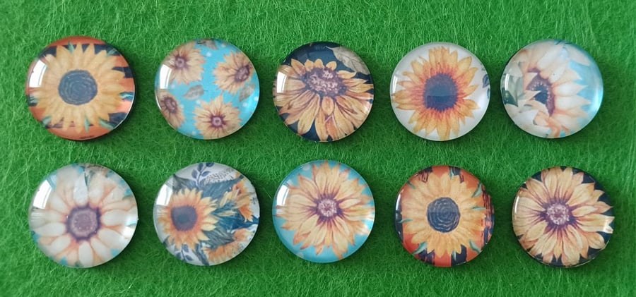 Sunflower Fridge Magnets 